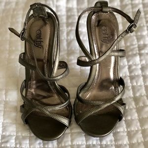 Cathy Silver High Heels (5.5)